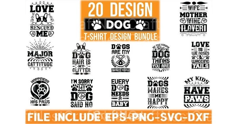Dog Design Bundle - CraftNest - Digital Crafting and Art