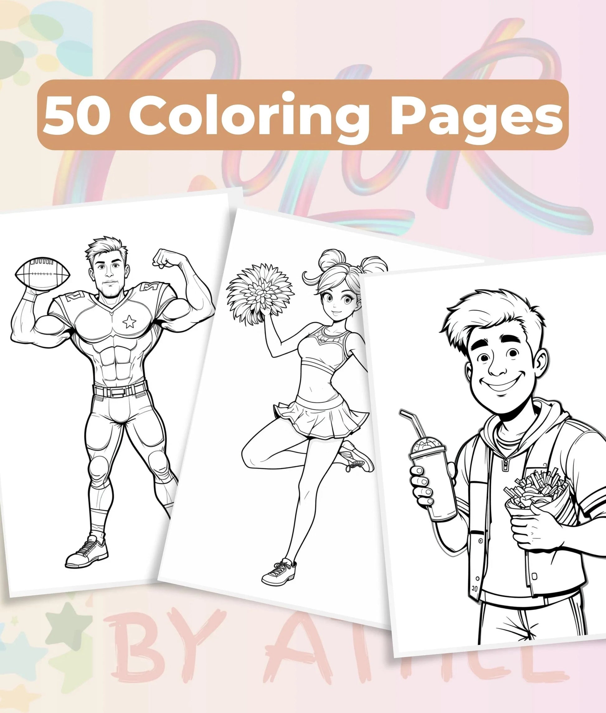 Football Season Coloring Books Bundle - CraftNest - Digital Crafting and Art