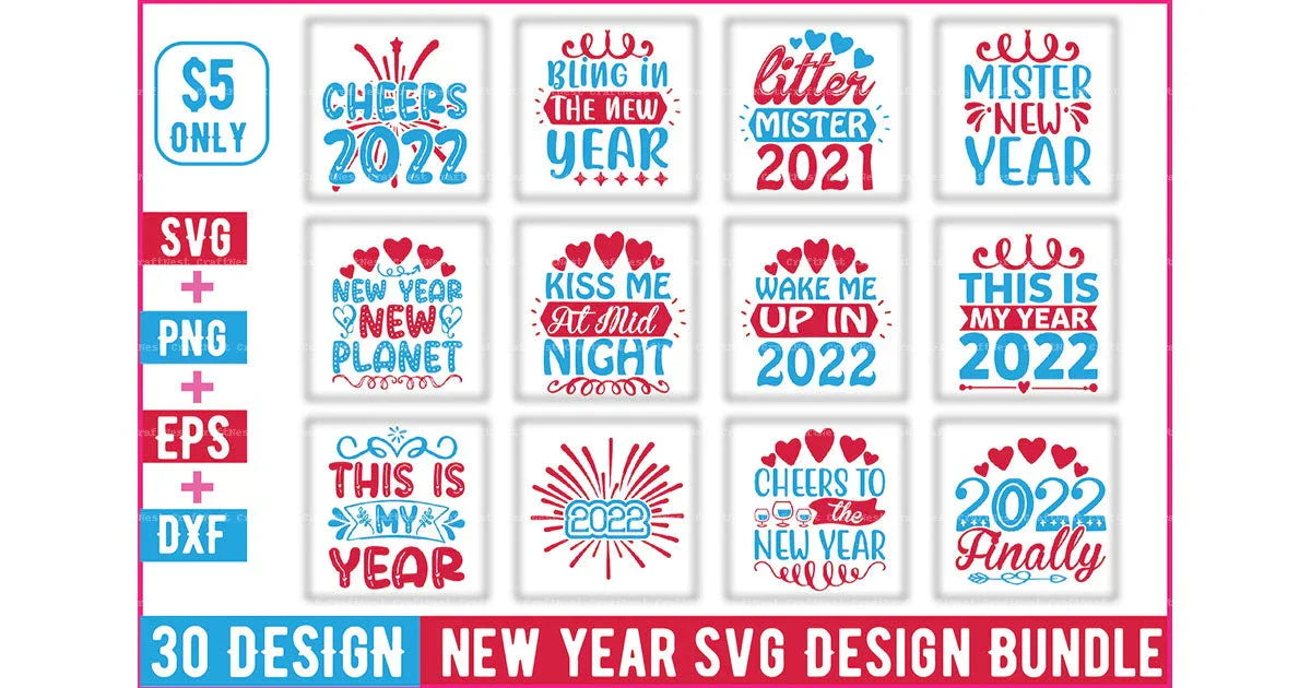 New Year SVG Bundle