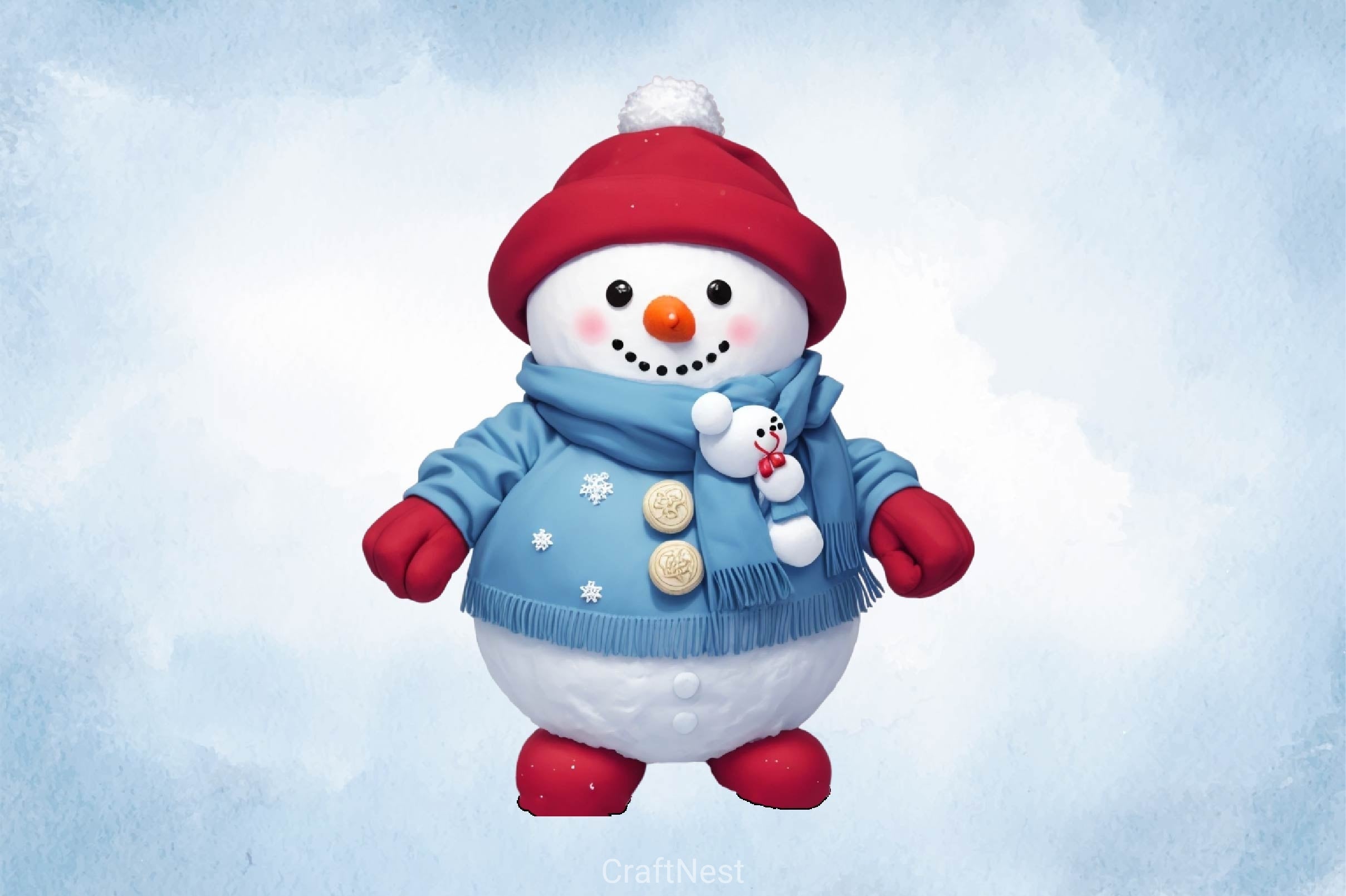 Christmas Cute Snowman Clipart Bundle ,55