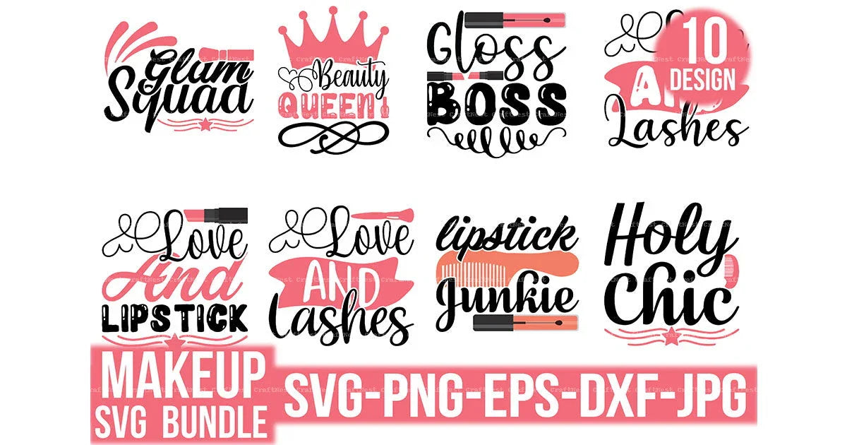 Makeup SVG Bundle for Creative Designs - CraftNest - Digital Crafting and Art