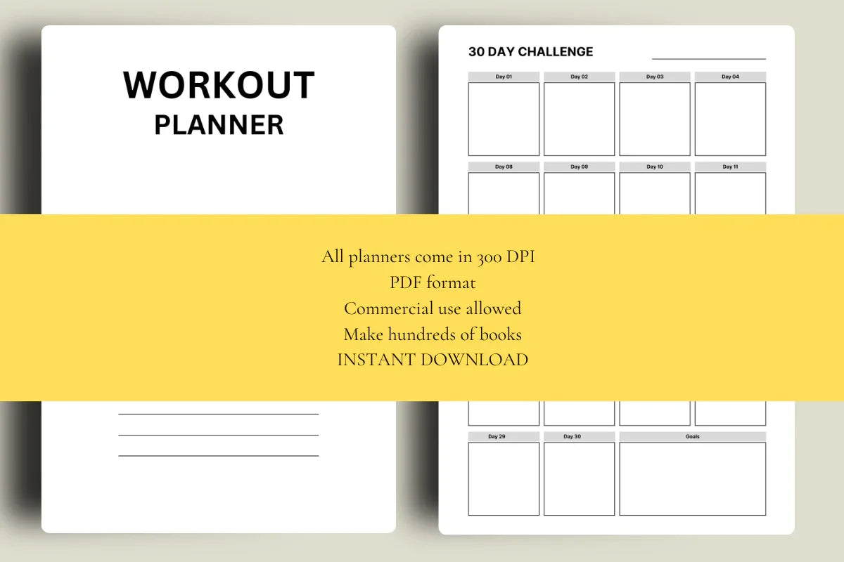 12 Week Workout Planner KDP Planner - CraftNest - Digital Crafting and Art