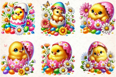 Spring Eggshell Chick Clipart Bundle - CraftNest - Digital Crafting and Art