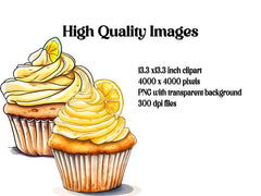 Lemon Cupcakes Clipart - CraftNest