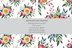 Wedding Blooms Seamless Papers - CraftNest - Digital Crafting and Art