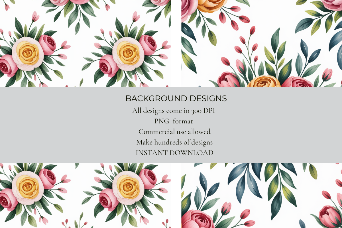 Wedding Blooms Seamless Papers