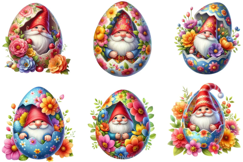 Easter Gnome Clipart Bundle 14 - CraftNest - Digital Crafting and Art
