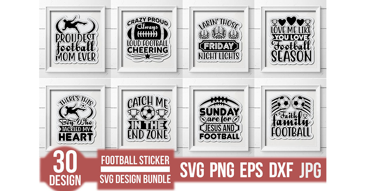 Football Sticker SVG Bundle
