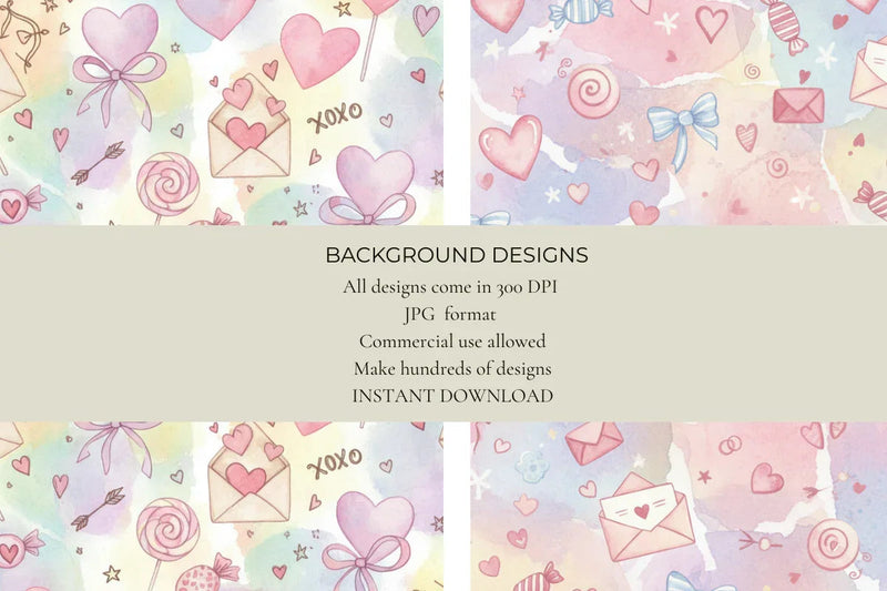 Pastel Valentines Junk Journal Papers - CraftNest - Digital Crafting and Art