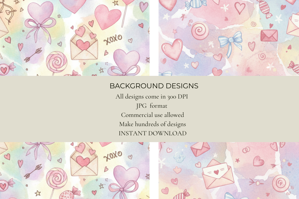 Pastel Valentines Junk Journal Papers