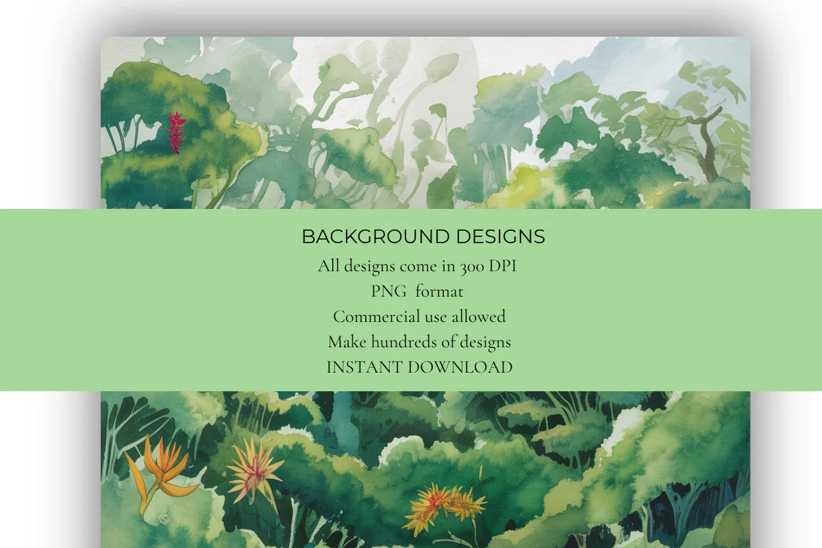 Rainforest Views Background Papers - CraftNest - Digital Crafting and Art