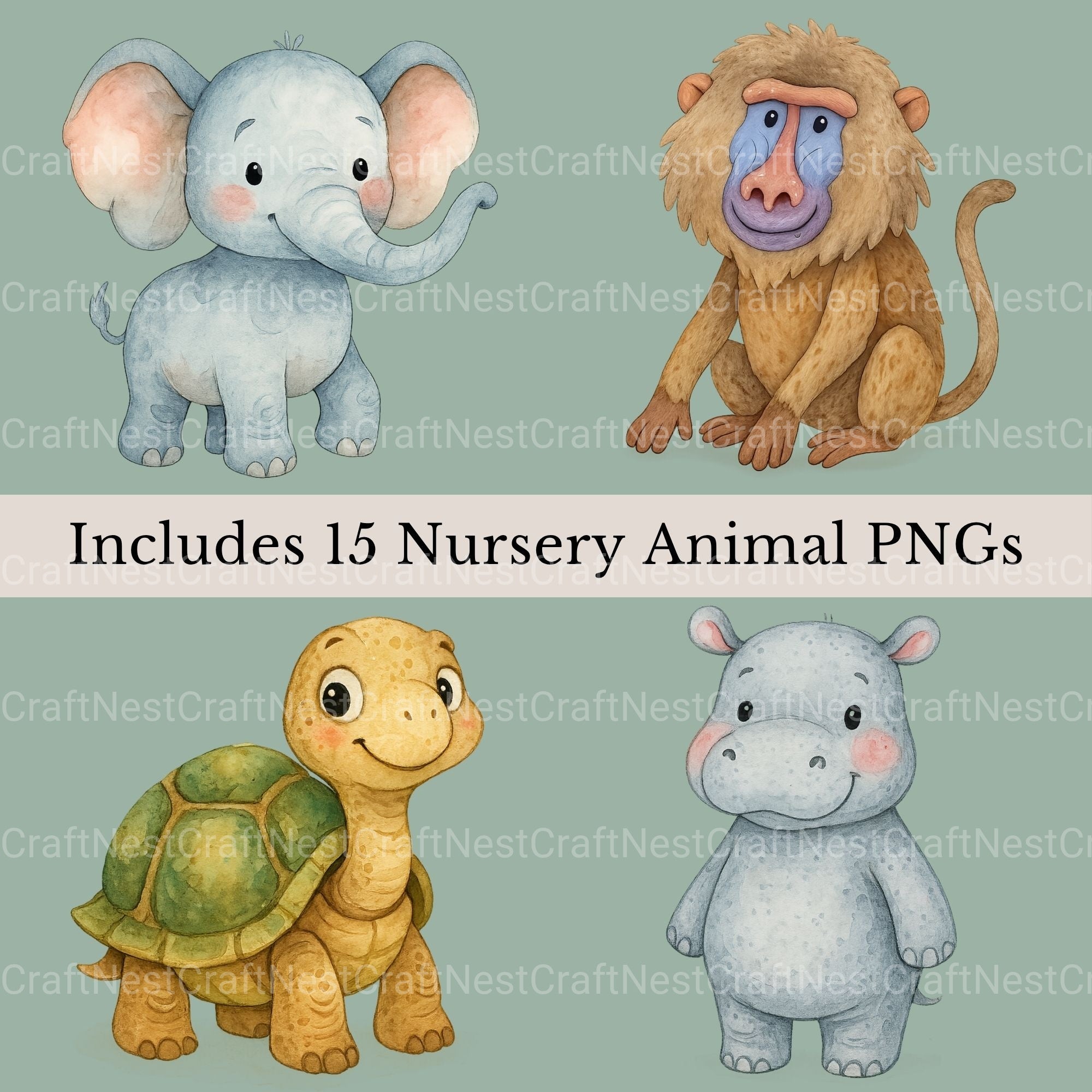 Safari Animals Clipart Bundle 6