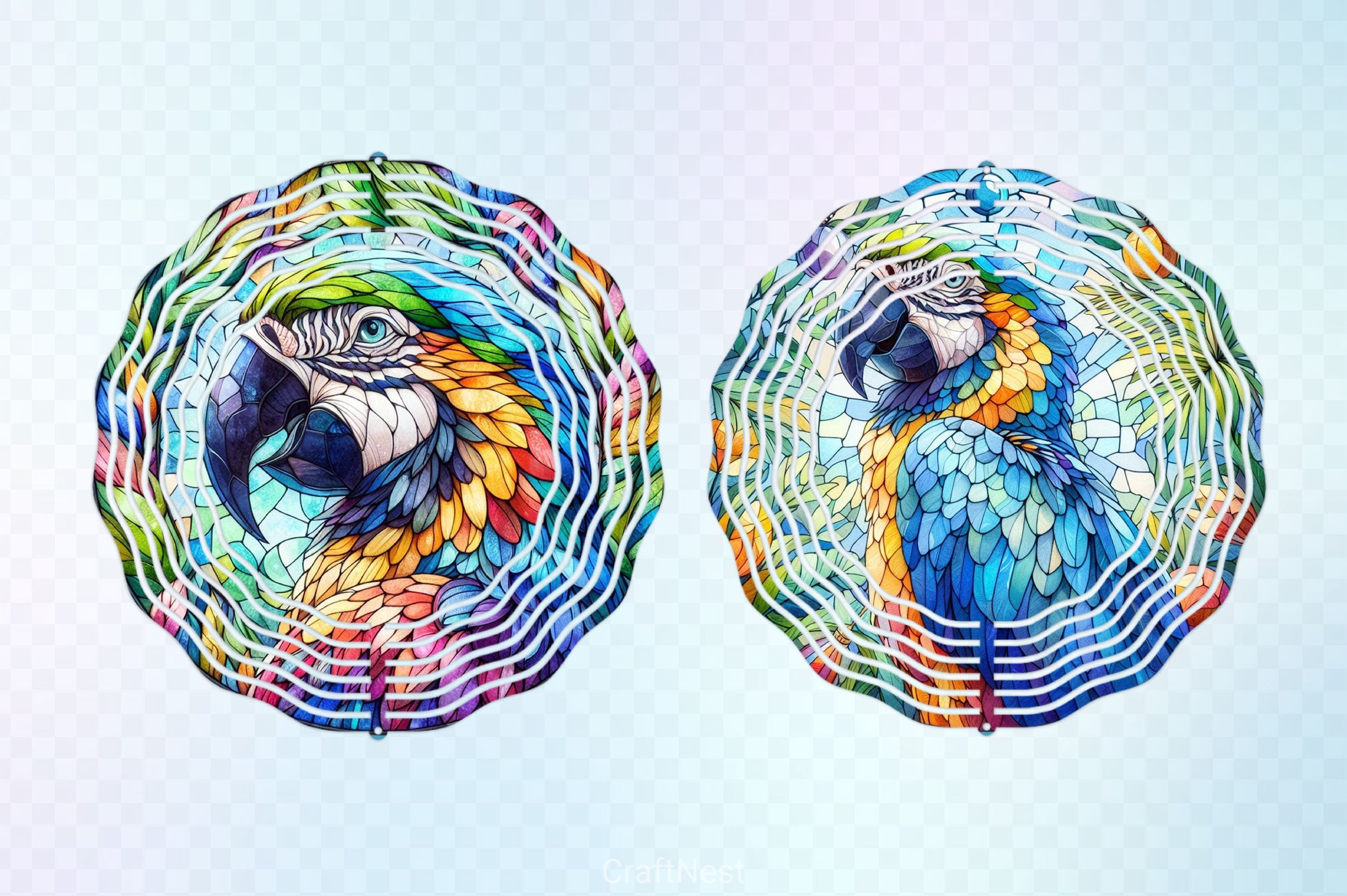 Parrot Wind Spinner Clipart Bundle