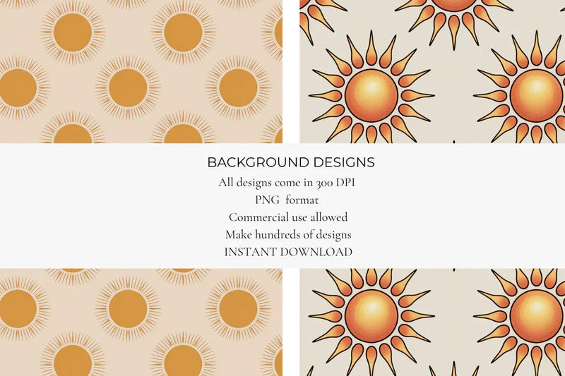 Golden Sun Seamless Papers - CraftNest - Digital Crafting and Art