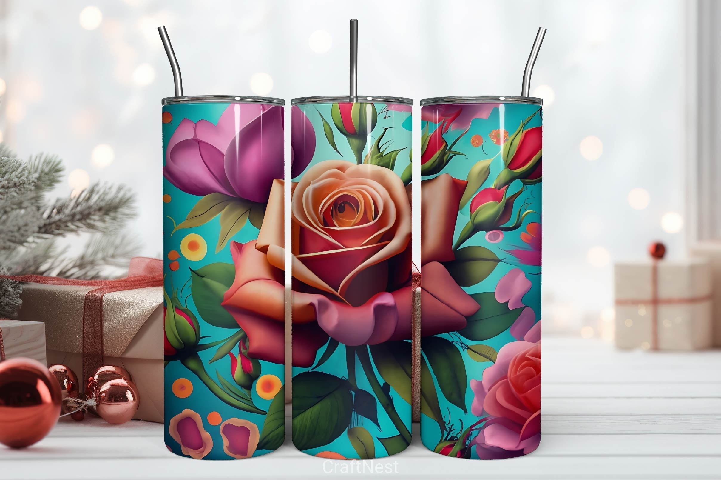 Flower Tumbler Wrap Bundle 10