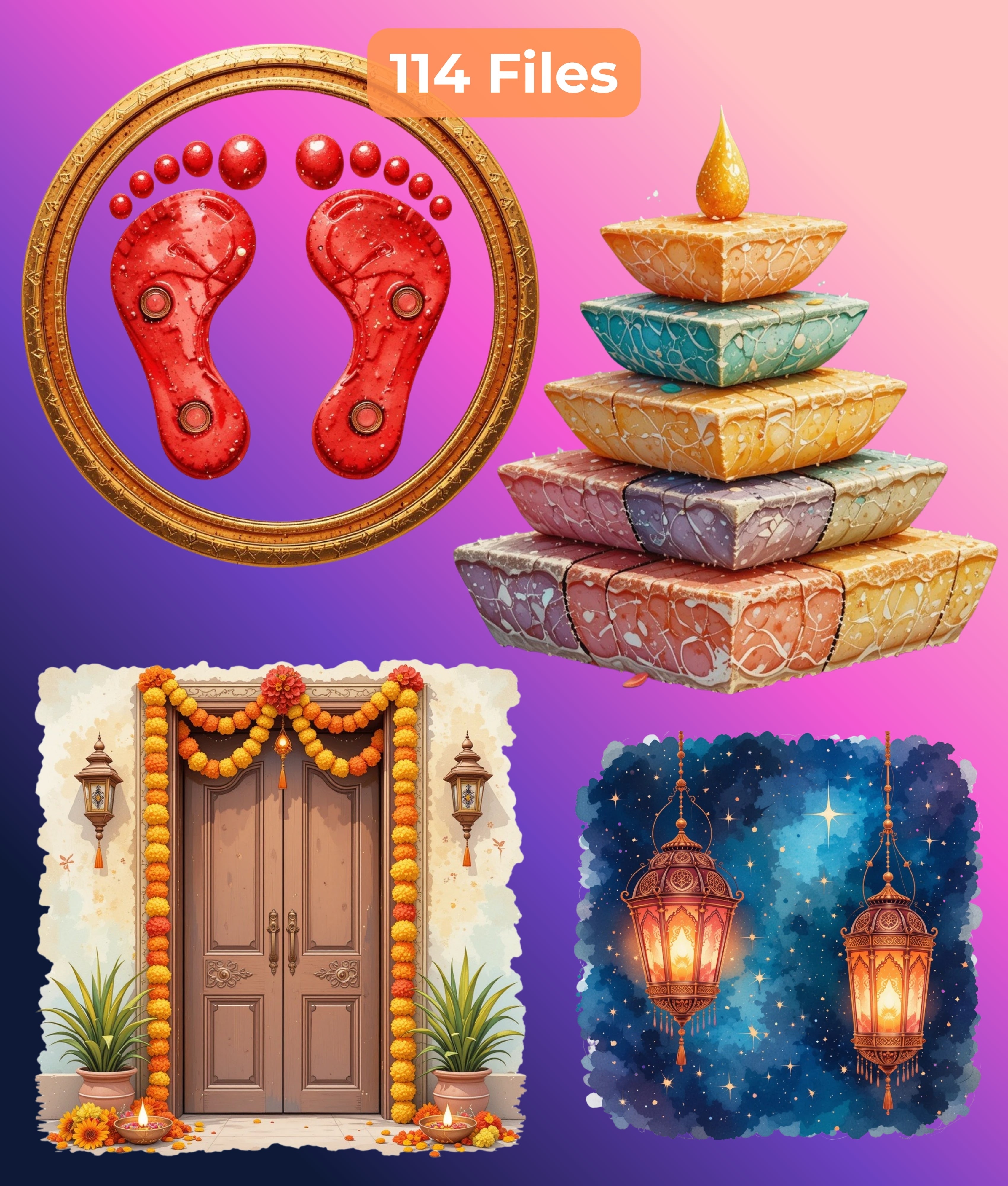 Premium Diwali Clipart Bundle