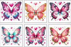 Valentine Butterfly Clipart Bundle - CraftNest - Digital Crafting and Art