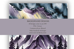 Stormy Mountains Background Papers - CraftNest - Digital Crafting and Art