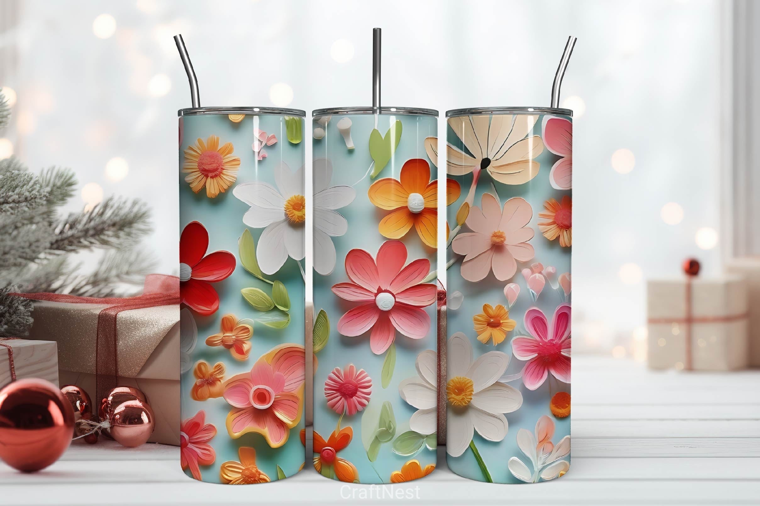 Flower Tumbler Wrap Bundle 33