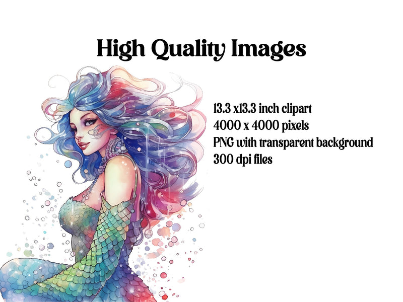 Crystal Mermaids Clipart - CraftNest