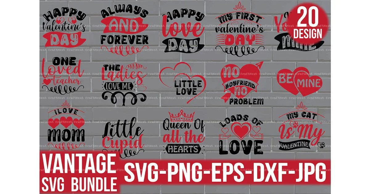 Valentine's Day SVG Bundle