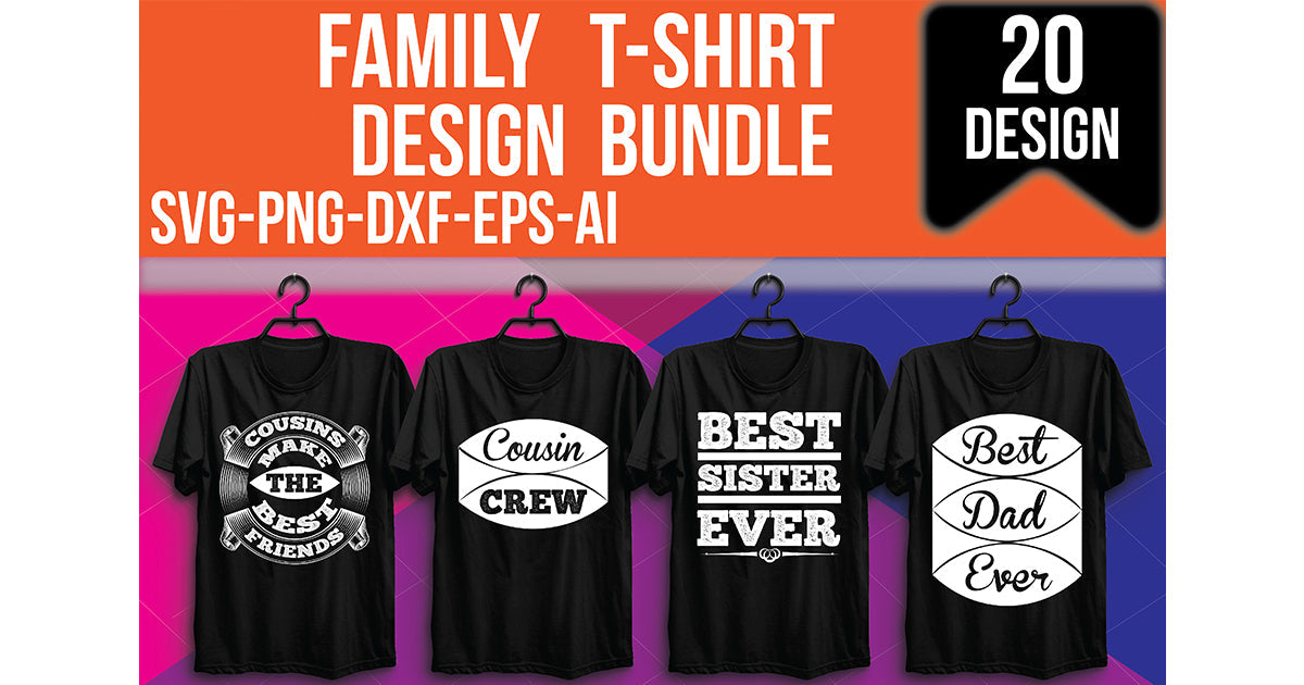 Family T-Shirt Bundle - CraftNest - Digital Crafting and Art