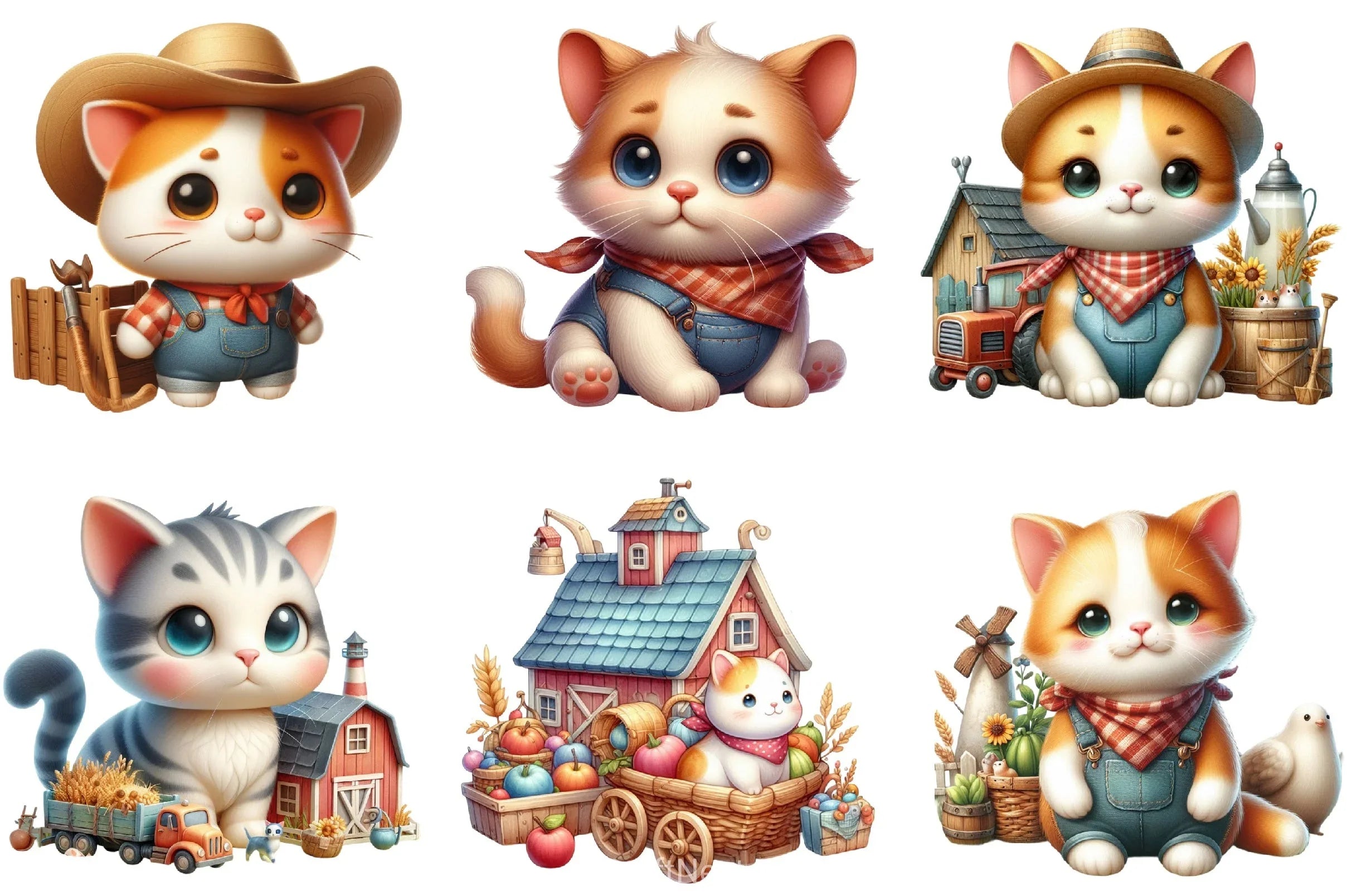 Cute Kittens Clipart Bundle - CraftNest - Digital Crafting and Art