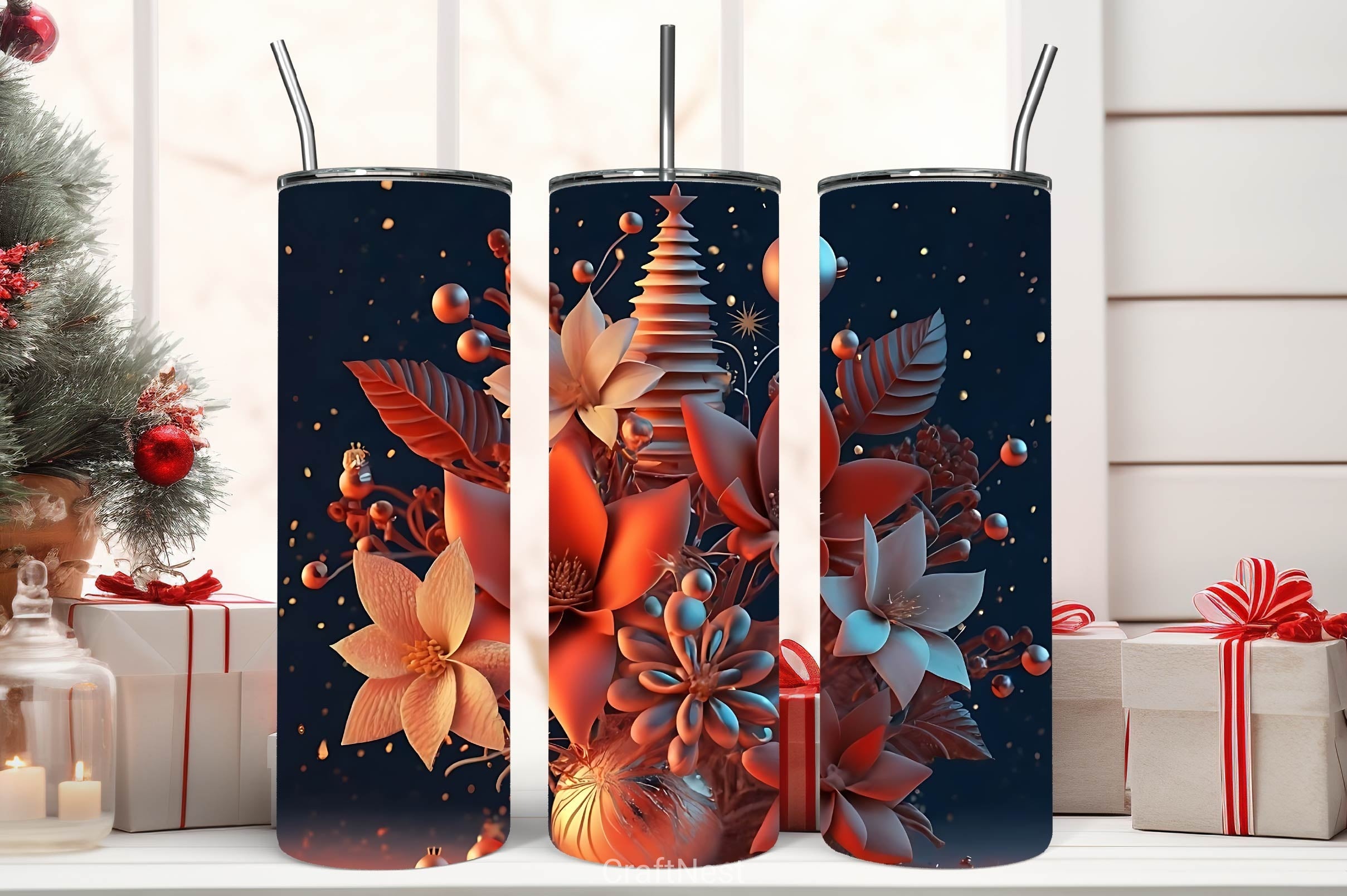 Flower Tumbler Wrap Bundle 17