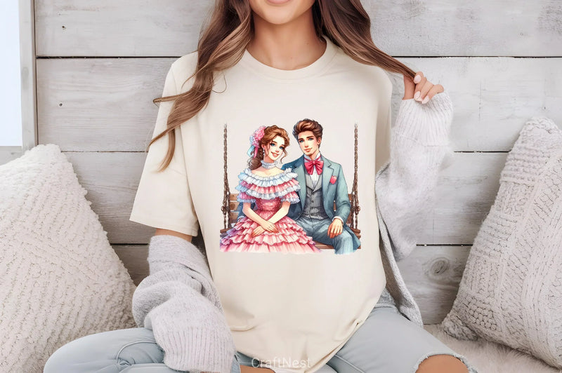 Valentine Romantic Couple Clipart Bundle 6 - CraftNest - Digital Crafting and Art