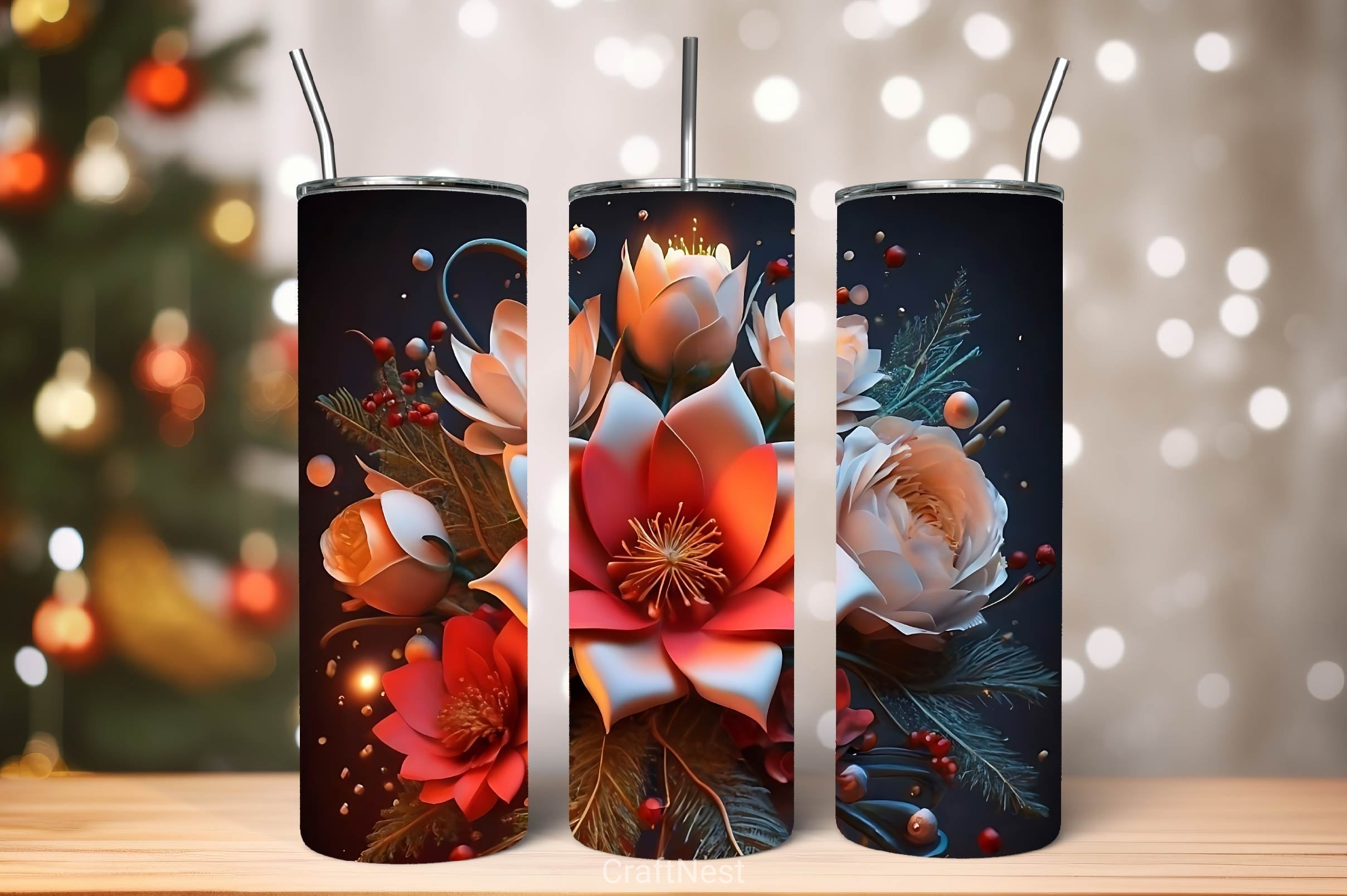 Flower Tumbler Wrap Bundle 9