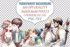 Kissing Couple Clipart Bundle - CraftNest - Digital Crafting and Art