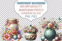 Floral Easter Jar Clipart Bundle - CraftNest - Digital Crafting and Art