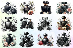 Black Perfume Clipart Bundle - CraftNest - Digital Crafting and Art