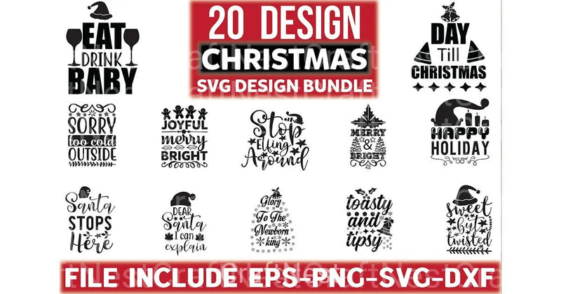 Christmas From + Craft Designs Files Bundle - CraftNest - Digital Crafting and Art