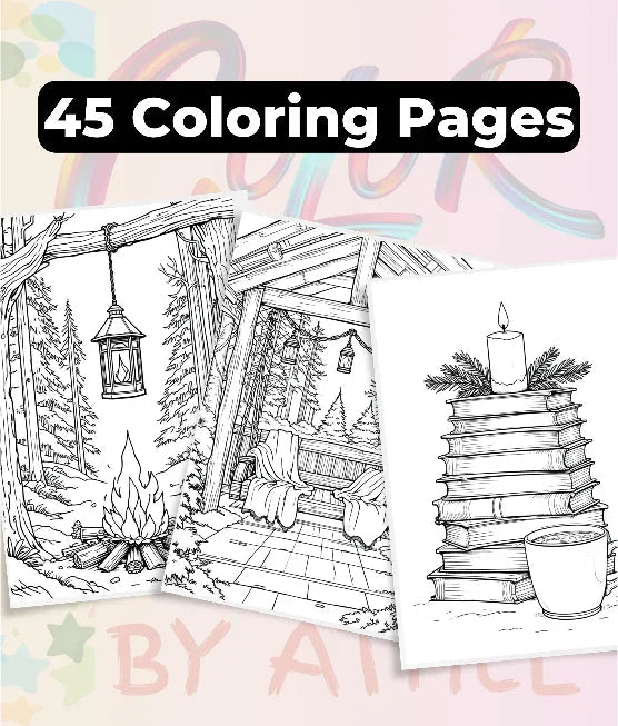 Cozy Winter Coloring Books Bundle - CraftNest - Digital Crafting and Art