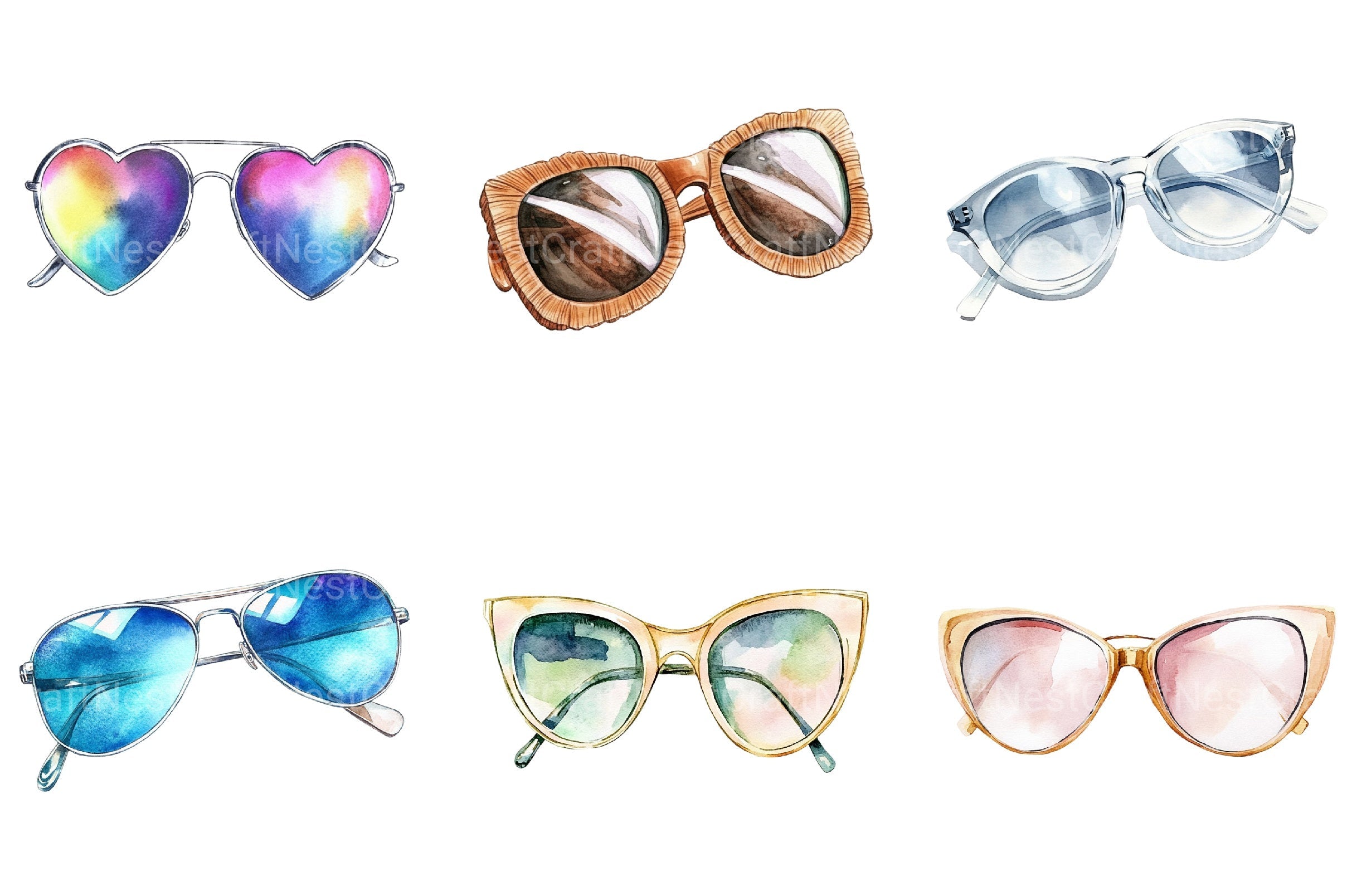 Summer Sunglasses Clipart Bundle - CraftNest - Digital Crafting and Art
