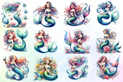 Mermaid Clipart Bundle - CraftNest - Digital Crafting and Art