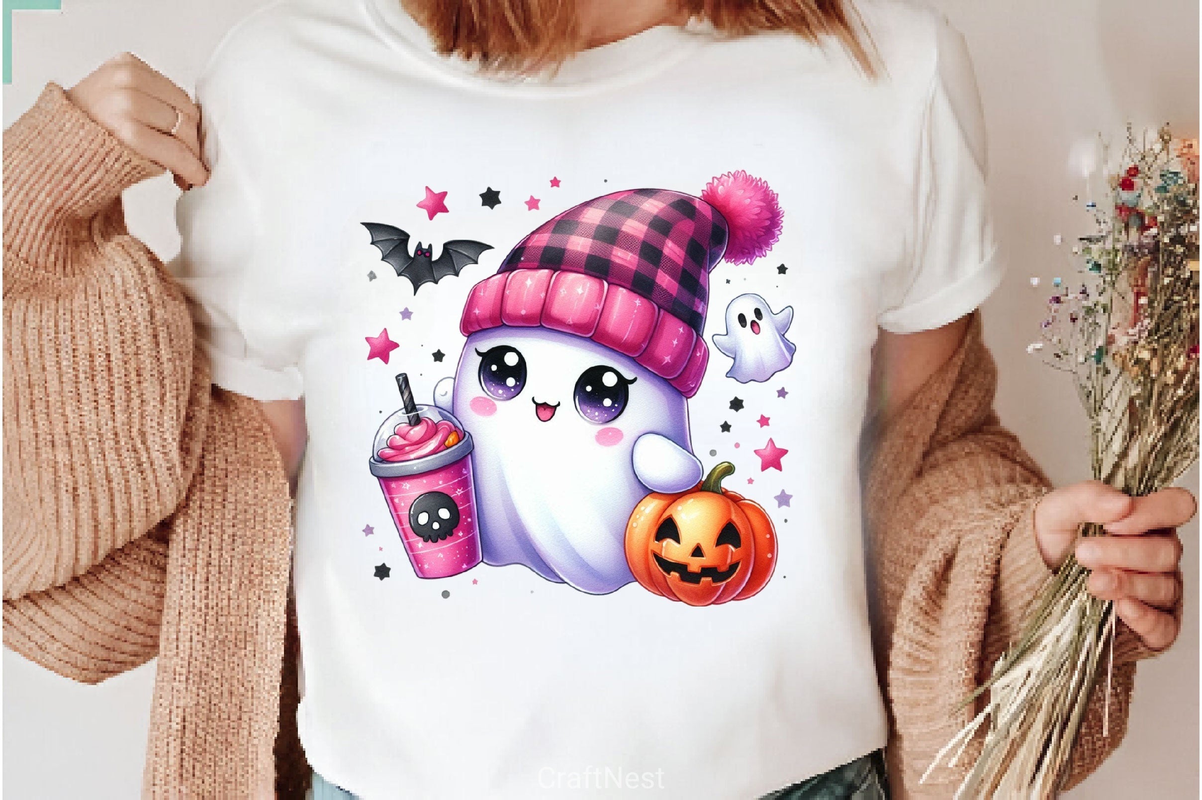Cute Ghost Cute Halloween Clipart Bundle 22