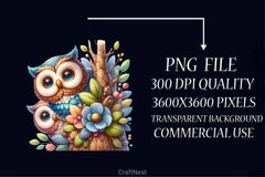 Peeking Owl Clipart Bundle - CraftNest - Digital Crafting and Art
