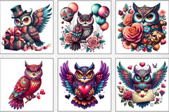 Valentine Owl Clipart Bundle 2 - CraftNest - Digital Crafting and Art