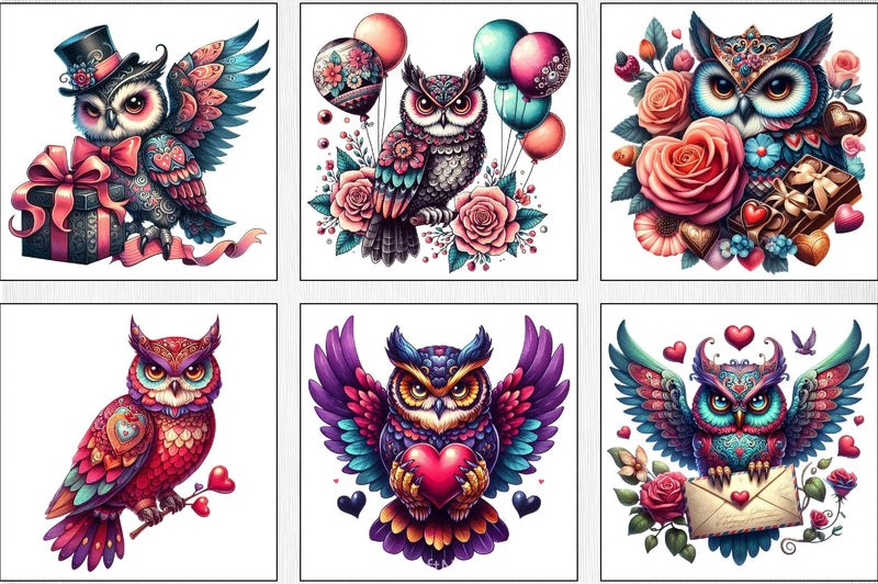 Valentine Owl Clipart Bundle 2 - CraftNest - Digital Crafting and Art