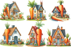 Carrot House Clipart Bundle 1 - CraftNest - Digital Crafting and Art
