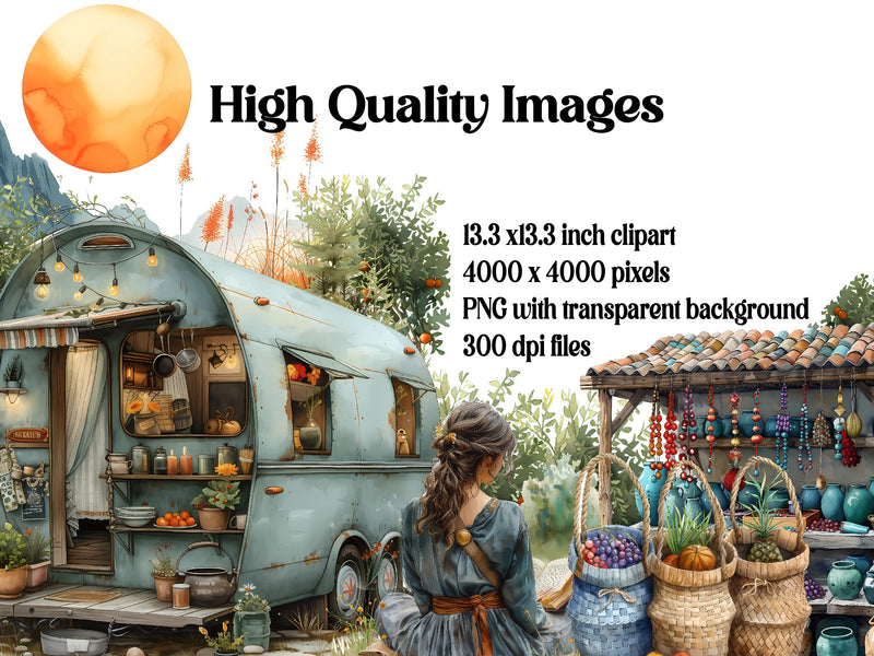 Boho Eastern Clipart - CraftNest