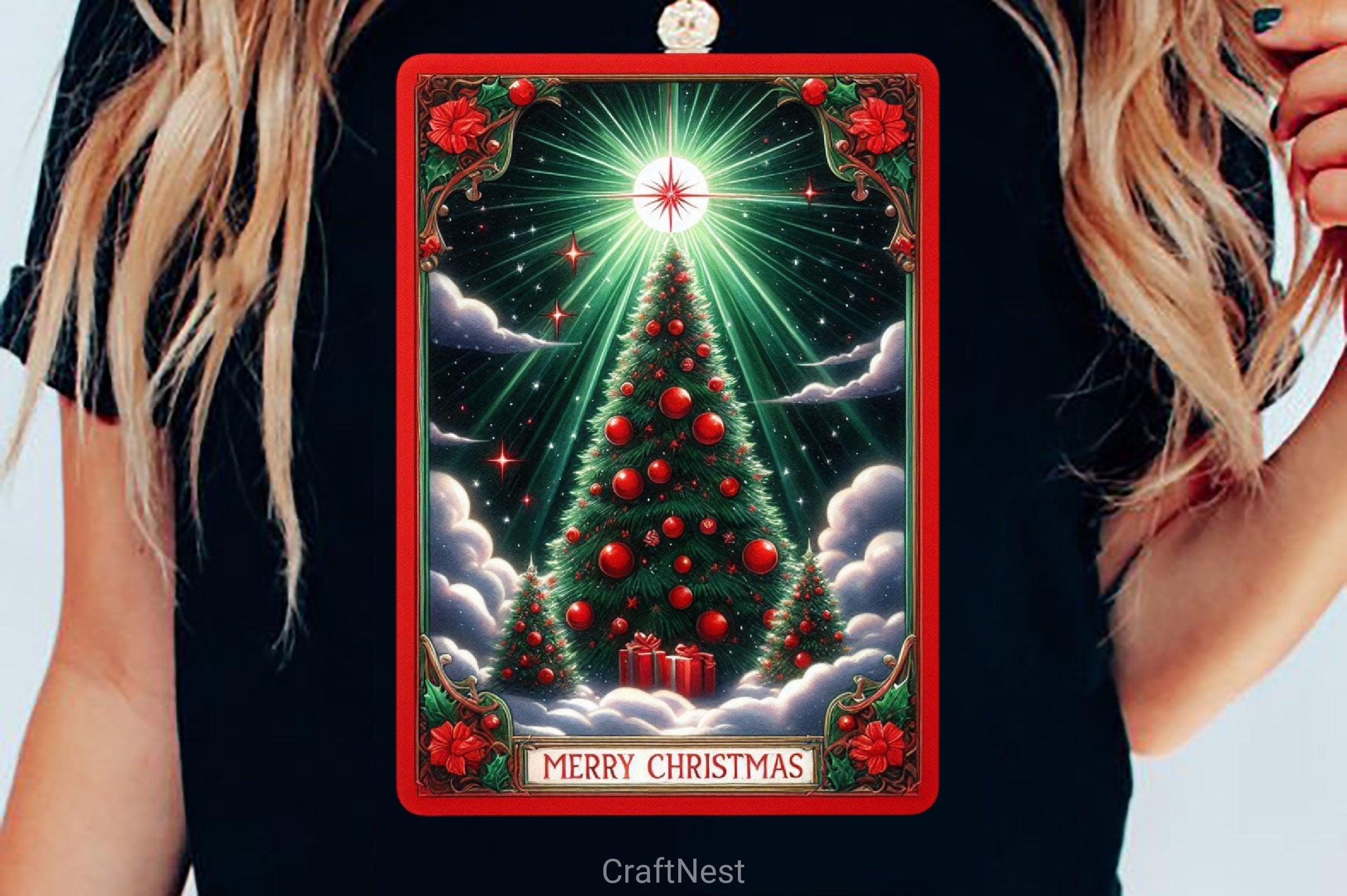 Christmas Tree Tarot Card Clipart Bundle