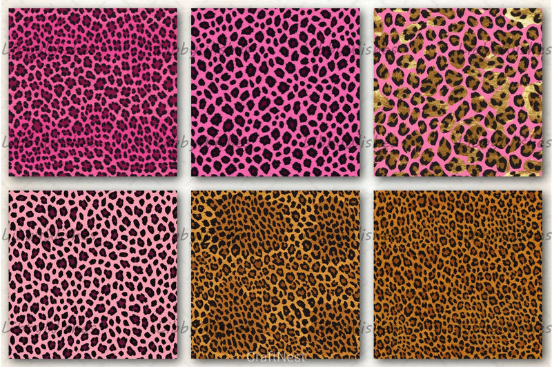 Leopard Pattern Backgrounds Bundle - CraftNest - Digital Crafting and Art