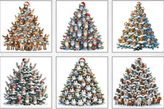 Animal Christmas Tree Clipart Bundle - CraftNest - Digital Crafting and Art
