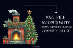 Green Christmas Clipart Bundle - CraftNest - Digital Crafting and Art