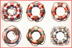 Lifebuoy Clipart Bundle - CraftNest - Digital Crafting and Art