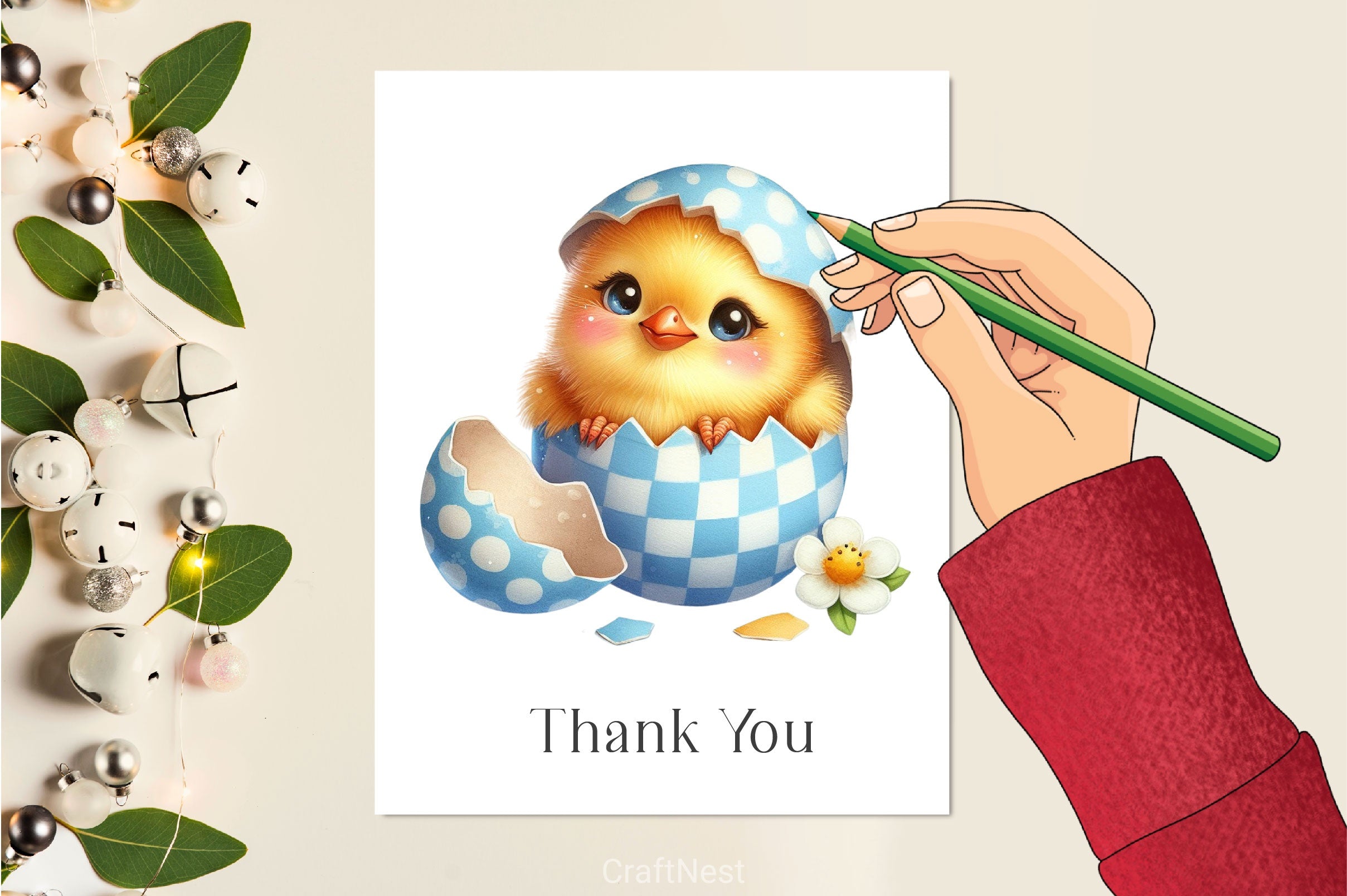 Cute Easter Chick Clipart Bundle