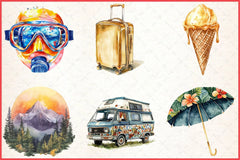 Travel Clipart Bundle - CraftNest - Digital Crafting and Art